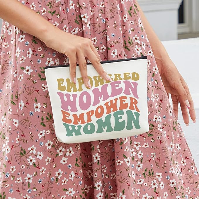 Feminist Decor Makeup Bag - Empowered Women's Gifts for Feminist Symbols & Protest Support