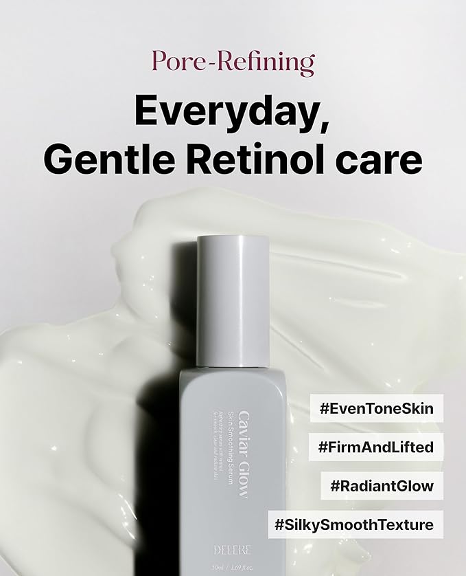 Caviar Glow Smoothing Serum, korean Retinol Serum for Anti Aging Care