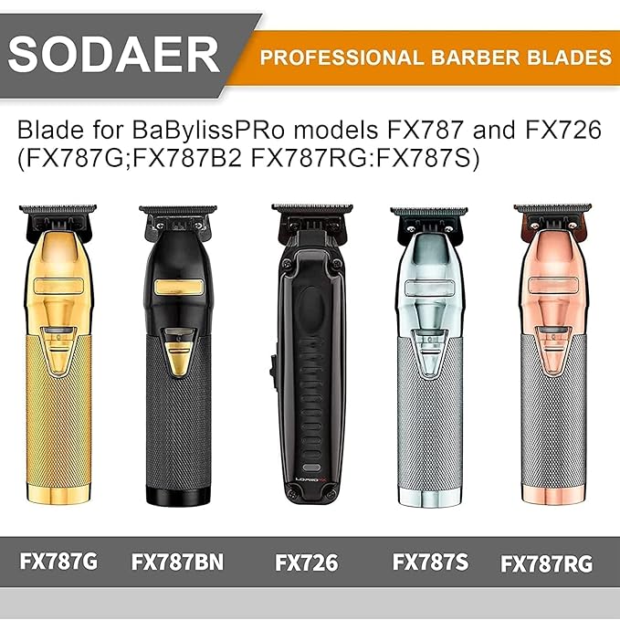 BLACKFX 2.0 Replacement Blades Compatible with BaBylissPRO