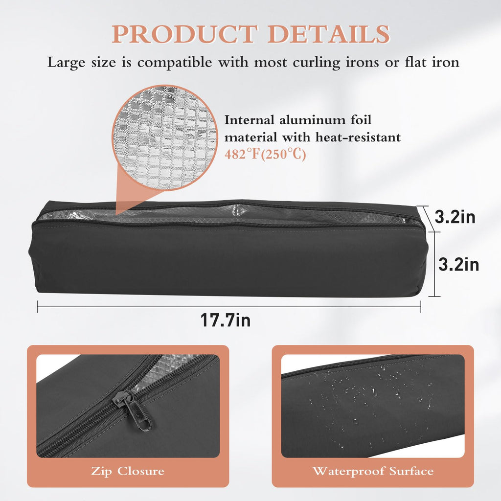 Suafrnut Professional Heat Resistant Hot Hair Tools Organizer Bag