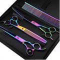 Purple Dragon 8 inch 3 in 1 Professional Pet Grooming Thinning(Rainbow)