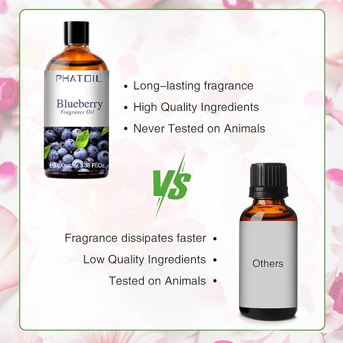 PHATOIL Blueberry Fragrance Oil for Diffuser Aromatherapy 3.38FL.OZ