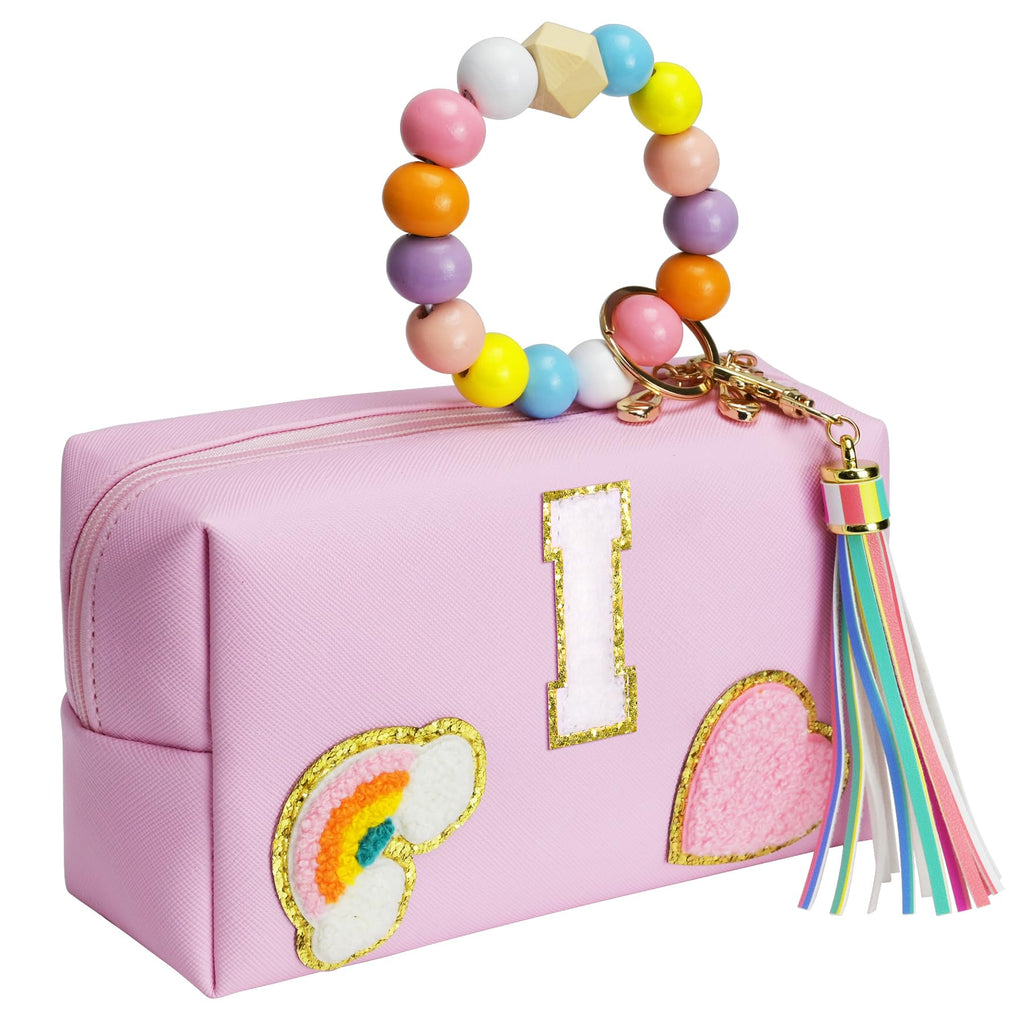 Elilier Kids Makeup Bag For 5 6 7 8 9 10 11 12 Year Old Girls, Large Pink I