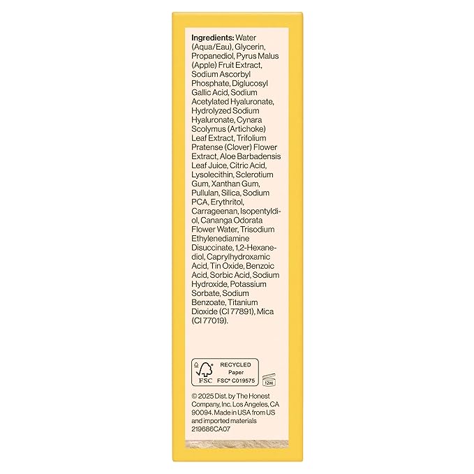 Honest Beauty Vitamin C Radiance Serum, Sensitive Skin, Unscented, 1 fl oz