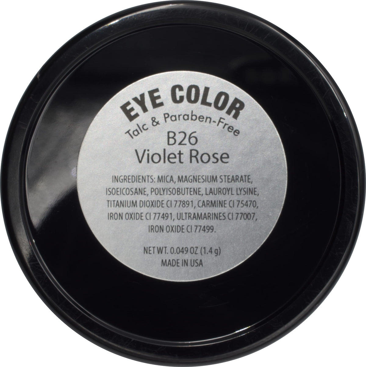 Pure Ziva Purple Smoke Violet Matte Opaque Mauve Pressed Powder Single Vegan Eyeshadow; Talc, Paraben & Cruelty Free