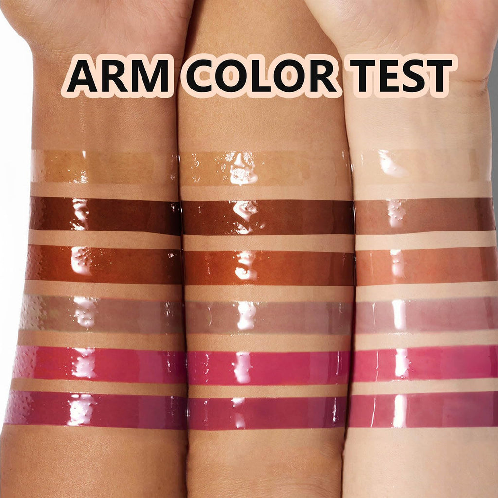 Metfdlaig Super Lustrous Lip Oil, Non-Sticky, Hydrating, Hypoallergenic, Waterproof, High Shine Finish (06# Deep Berry)