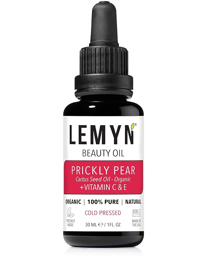 Lemyn Organics Prickly Pear Oil Royal Radiance | Freshly Made | Supercharged with Clinically Proven THD Vitamin C | The Queen of Oils | Luxurious Hydration & Glow | Nature’s Crown Jewel