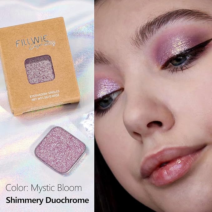 Fillwie Chameleon Duochrome Eyeshadow, Icy Plum With Olive Gold Color Shift