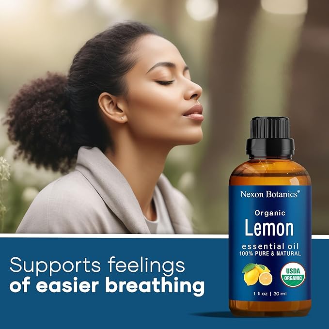 Organic Lemon Essential Oil 30 ml - 100% Pure & Natural - Hexane Free