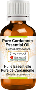 Greenwood Essential Pure Cardamom Essential Oil (Elettaria cardamomum Steam Distilled 50ml (1.69 oz)