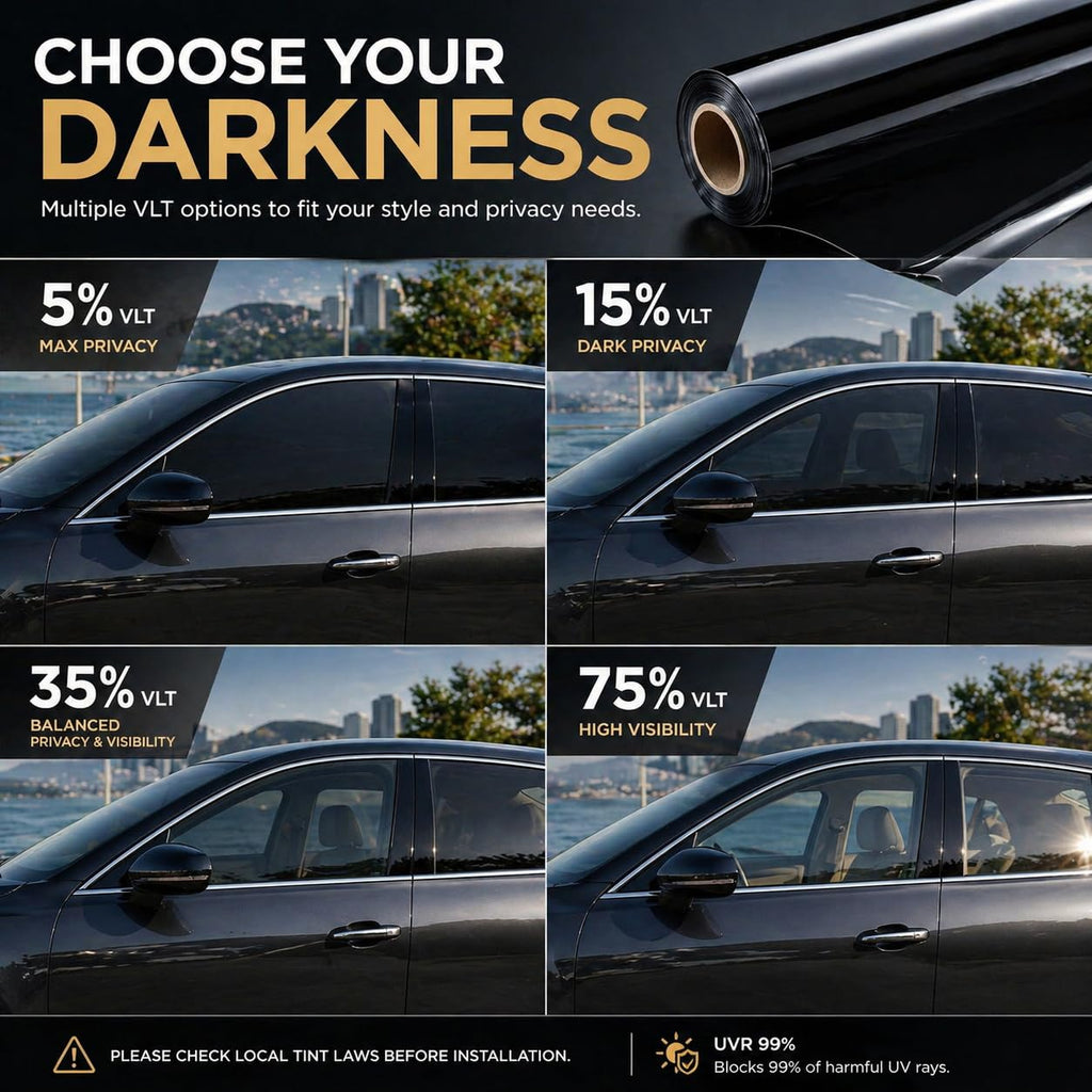 RP Remarkable Power Car Window Tint Film 35% VLT, 24" in x 30' FT UVR 99% Heat& UV Block, Scratch Resistant, undisturbed Signal, Privacy Film for Windshield, Professional Auto Car Tint Roll