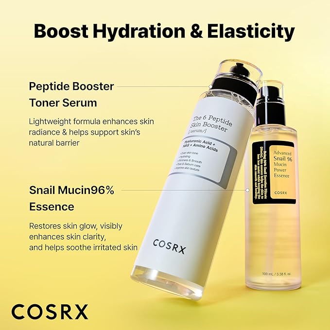 COSRX Snail Mucin 96% Peptide Booster Set, Self Care Gift Set for Women