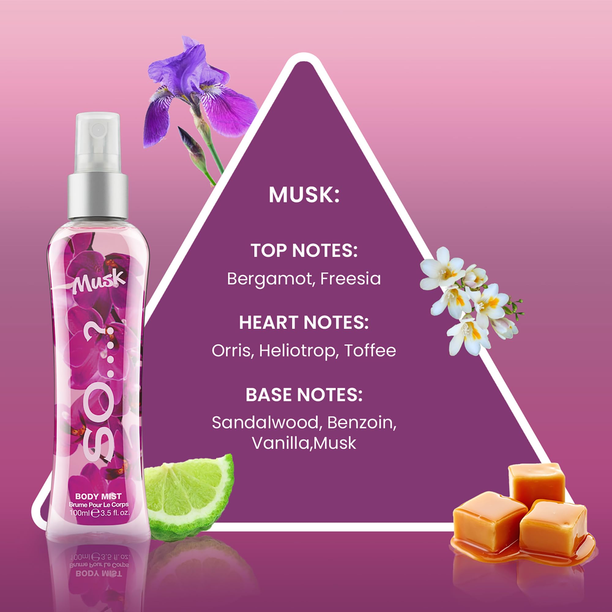 Musk Body Mist by So…? for Women - 3.5 oz Body Mist - Pack of 3