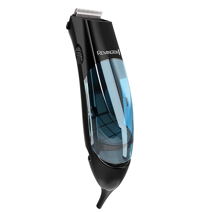 Remington Vacuum Hair Clippers for Men, Mess-Free Haircut & Beard Trimmer Kit with Hair Collection Chamber, Dual Motor Power, 18-Piece Grooming Set