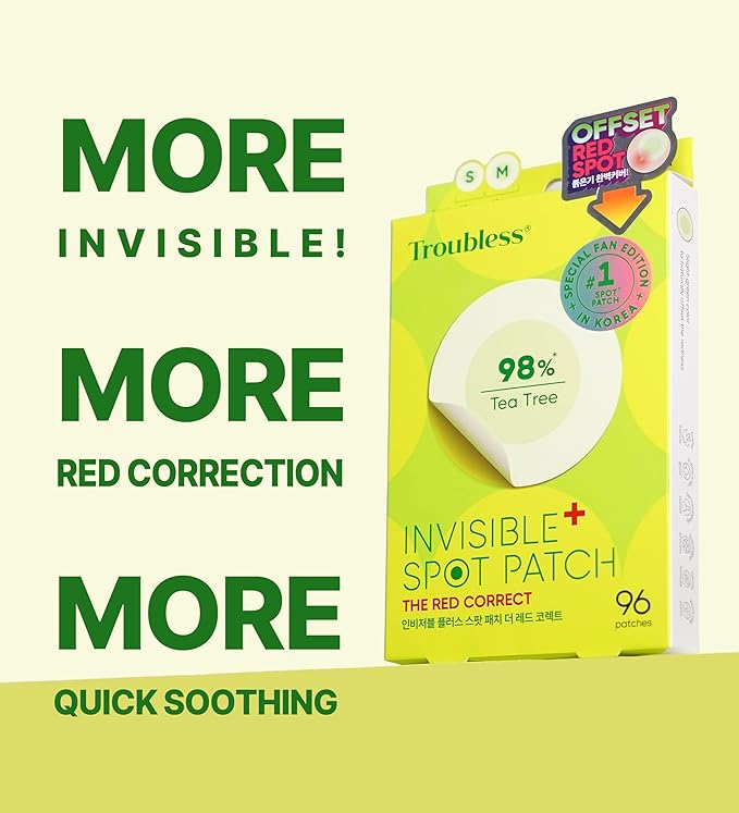 Troubless Invisible Plus Spot Patch with Thin Hydrocolloid Patches 96EA