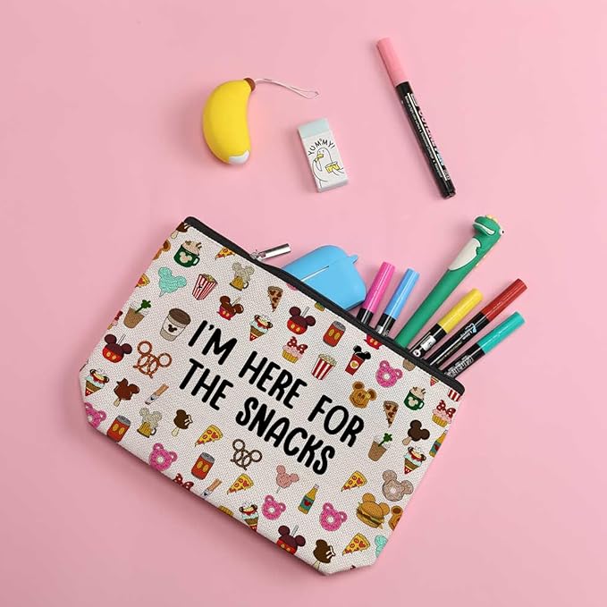 ZHAMEN Cartoon Mouse Makeup Bag Cosmetic Bag Zipper Pouch Funny Cute Mouse Themed Gifts Animal Lover Gifts Friendship International Nurses Day Birthday Gift for Women Girl Sister Friend Bestie