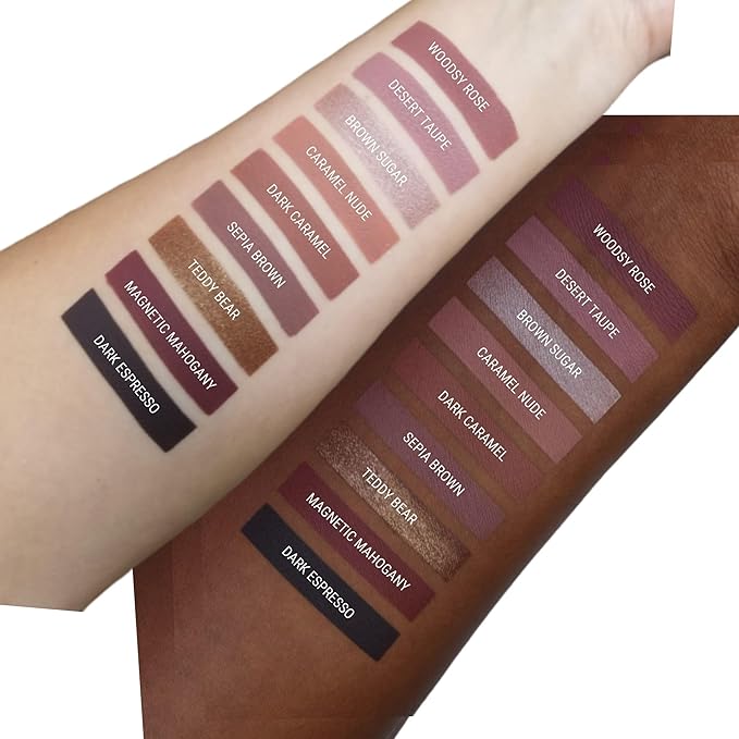 Aromi Brown Sugar Metallic Liquid Lipstick | Light Nude, Taupe Shade