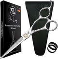 PIUS LANG Professional Hair Cutting Scissors 6.5" Since 1852 – Premium Shears for Beauty Students, Beginner Stylists & Premium Home Use, Convex Blades, Ball-Bearing Tension System + Pouch