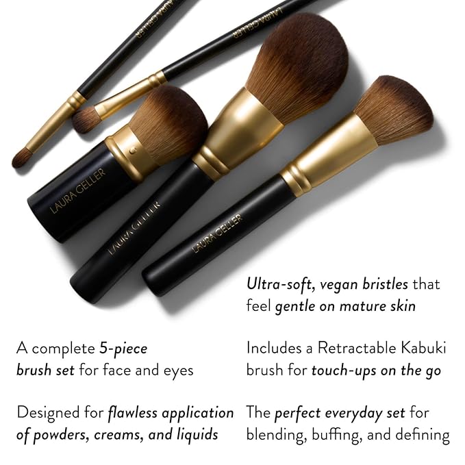LAURA GELLER Makeup Brushes - Dual-Ended Highlighter Brush, Cruelty-Free