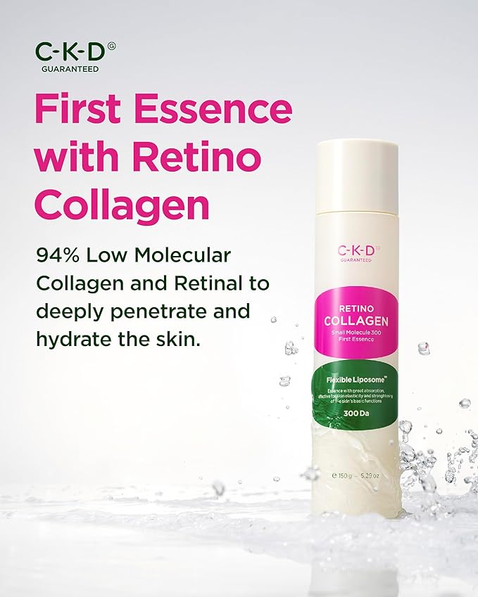 CKD Retinal Collagen First Essence - Daily Face Deep Hydration Essence for Firming, Exfoliation, and Smoother Skin Texture. Collagen Boosting and Youthful Skin. Korean Skin Care. 5.07 fl oz