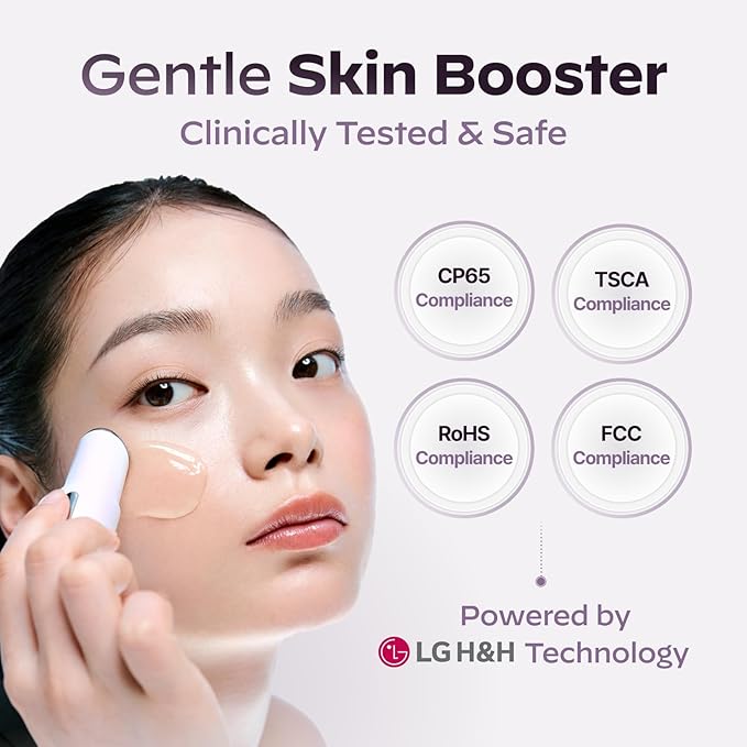 LG Pra.L Superform Galvanic Booster Blush Pink, 1min booster for ageless skin, anti-aging and firming pocket booster, Korean skincare, Glow on the go, Serum booster device, Glass skin, Gift