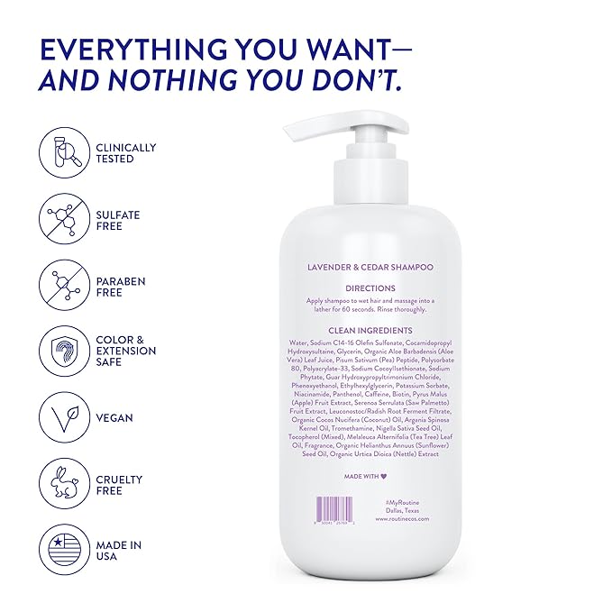 Routine Wellness Anti-Thinning Volumizing Shampoo - Lavender & Cedar