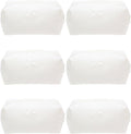 Cozy Makeup Bag for Women,Zipper Cosmetic Pouch,Waffle Cream White,6 Pack