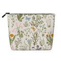 MOLAIGIN Vintage Color Plants Herbs Floral Butterfly Botanical Cosmetic Bag For Women, Travel Makeup Bag, Toiletry Zipper Bag, Large Capacity Aesthetic Cases