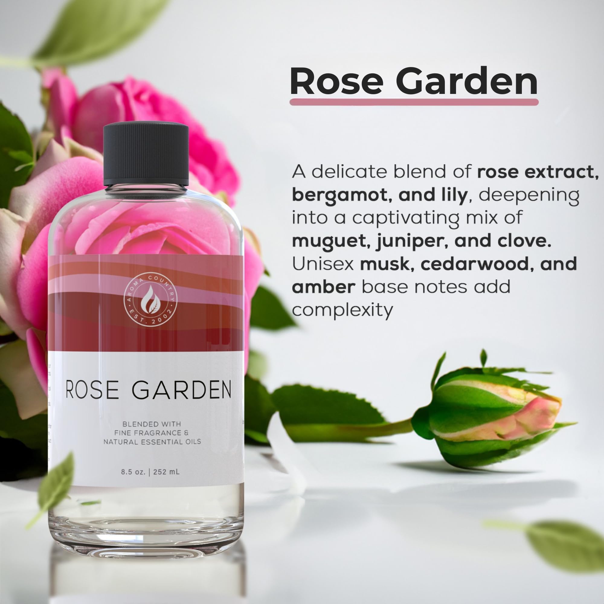 Aroma Country Rose Garden Luxury Diffuser Oil Refill (8.5 Fl Oz)