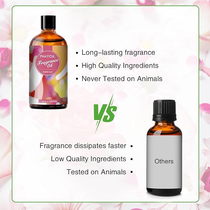 PHATOIL Bubble Gum Fragrance Oil for Diffuser Aromatherapy 3.38FL.OZ