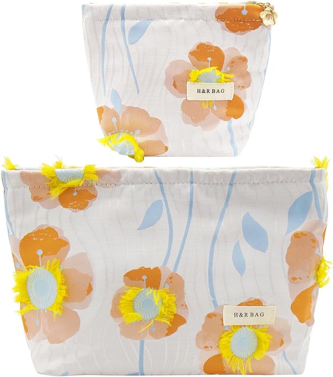 getgto 2 Pcs Makeup Bags, Large Cosmetic Bag Travel Toiletry Bag