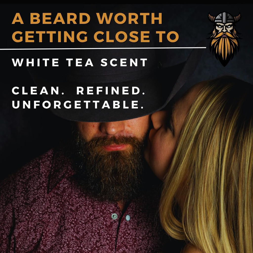 Veien Beard Oil for Men, Clean White Tea Scent, 2oz