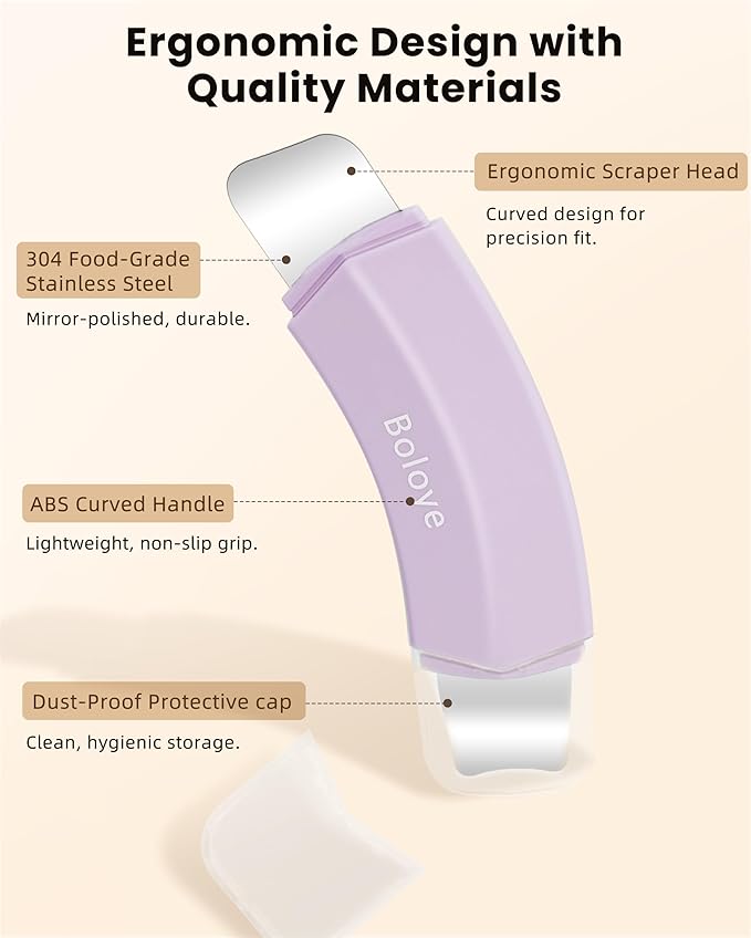 Boloye Blackhead Remover Tool – Dual-Head Face Scraper & Pore Cleaner for Deep Facial Cleansing, Nose Scraper for Nose & T-Zone, Skin Care Tool for Men and Women