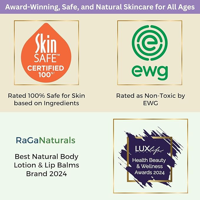 RaGaNaturals Lavender Hand & Body Lotion, 16 oz – Natural Moisturizer for Dry & Sensitive Skin, Pure French Lavender Essential Oil, Shea Butter, Argan & Avocado Oil - Made in USA for Women, Men & Kids
