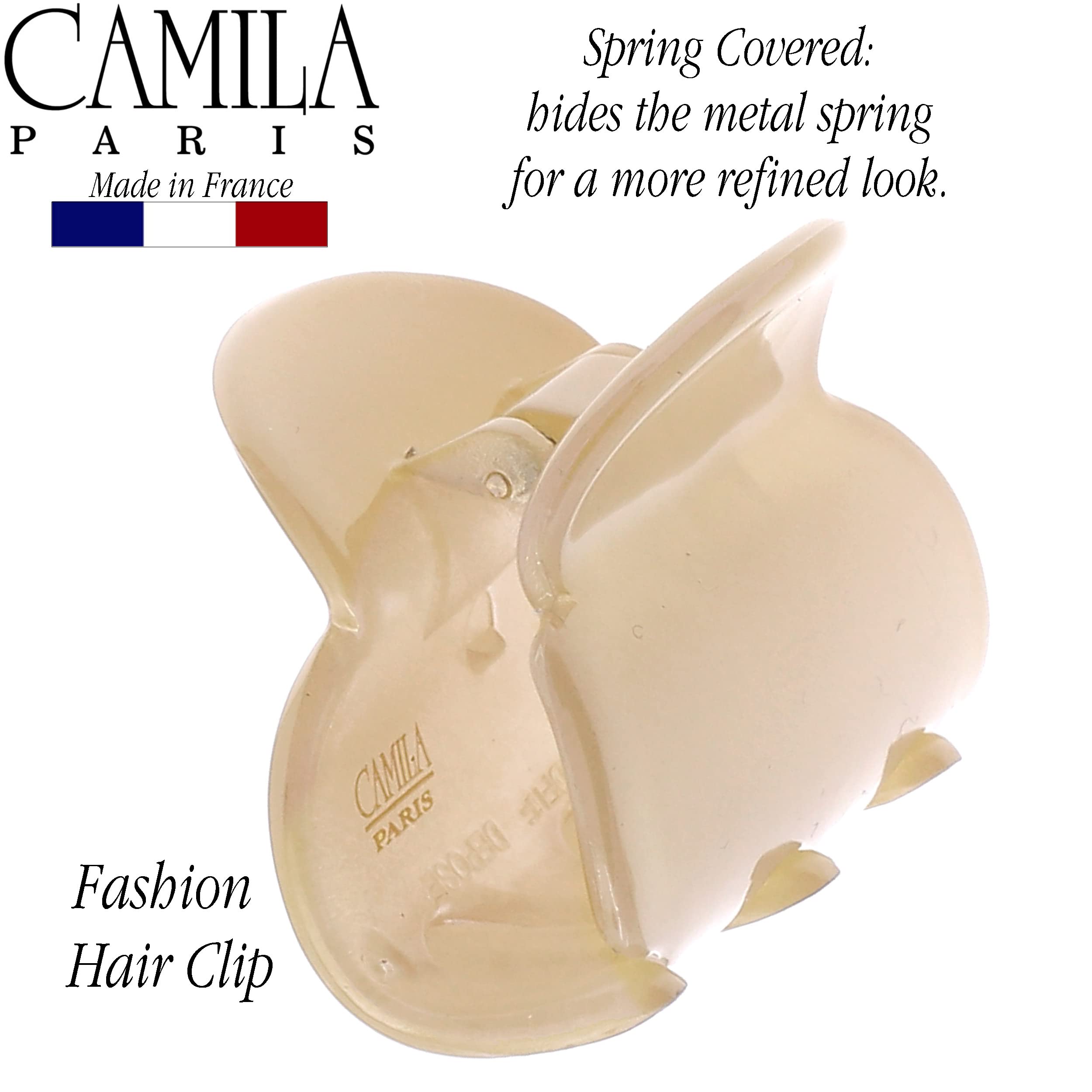 Camila Paris CP3293 French Hair Clip for Women, Small Nude Girls Hair Claw Clips Fashion Durable Hair Accessories for Women, Luxury Ladies Strong Hold No Slip Grip Clamp, Made in France