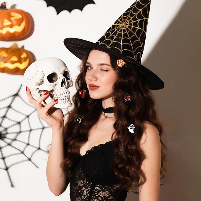 Cute Halloween Hair Clips for Women Mini White Ghost Acetate Clip Claws