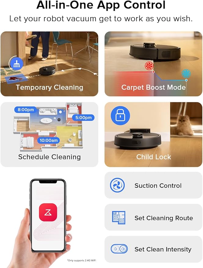 roborock Q7 L5 Robot Vacuum and Mop Combo, 8,000Pa Suction