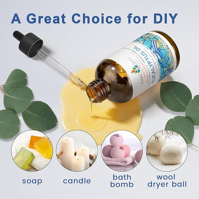 EVOKE OCCU Eucalyptus Essential Oil for Diffuser, Aromatherapy & Shower