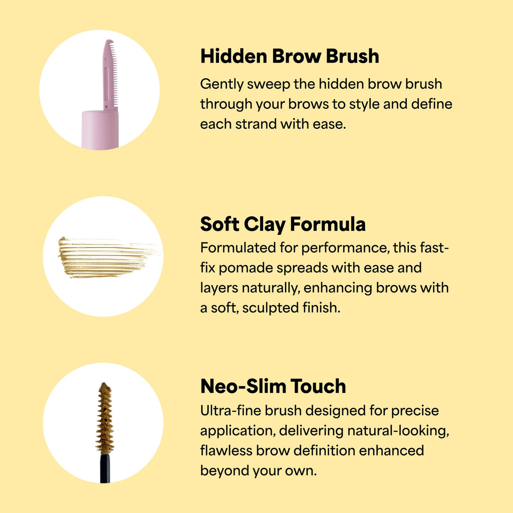 ENTROPY MAKEUP Tough Brow Finisher, 2-In-1 Brow Tint Mascara with Built-In Comb, Skinny Brush, Long-Lasting, Lightweight, Natural Hold and Soft Tint, Toast