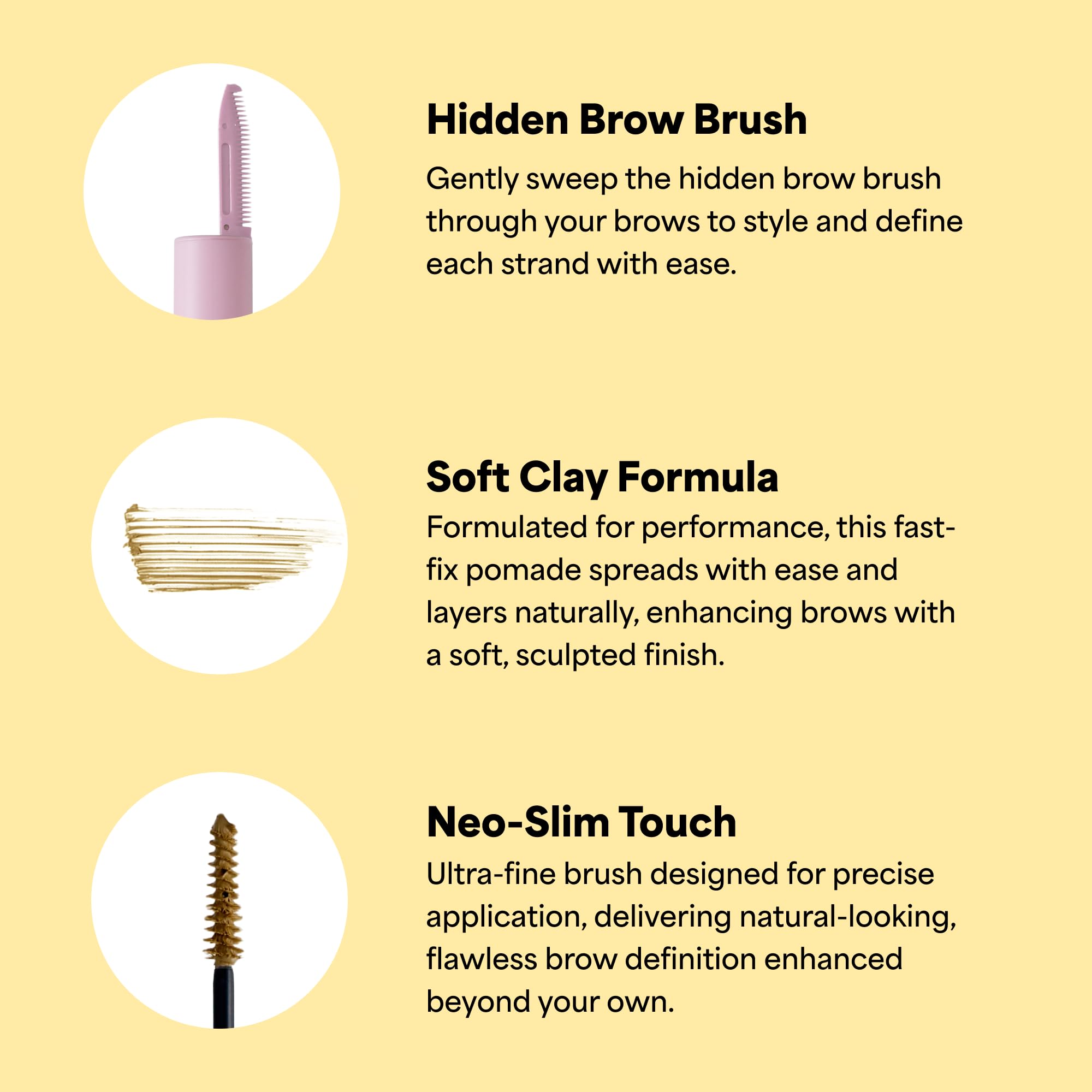 ENTROPY MAKEUP Tough Brow Finisher, 2-In-1 Brow Tint Mascara with Built-In Comb, Skinny Brush, Long-Lasting, Lightweight, Natural Hold and Soft Tint, Toast