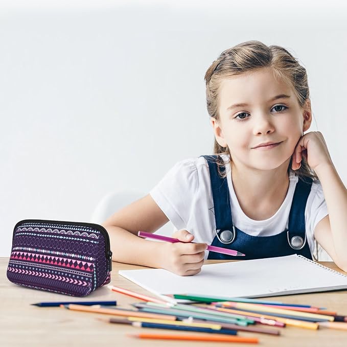 AJLTPA Waterproof Neoprene Cosmetic Bag, Cheetah Print