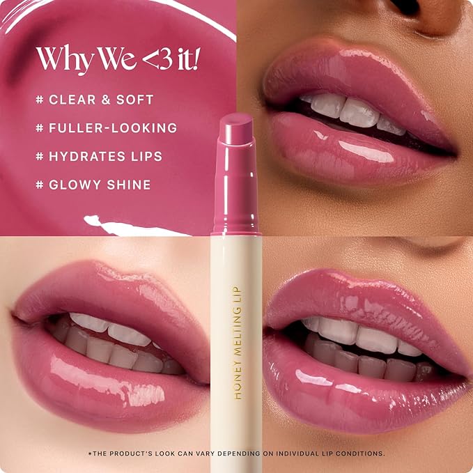 Nature Republic HONEY MELTING LIP (08 DARK CHERRY CHOUX) | SOFT LIP STICK, Hydrating Gloss, Moisturizing balms, Sheer tint, Shine & Nude, Glowy Finish, korean make up