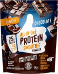 FlavCity Chocolate All in One Protein Shake Powder - On the Go Meal Alternative + Collagen Peptides, Reishi & Cordyceps - Focus, Skin, Hair & Joint Support - 100% Grass Fed Whey, 20 Servings