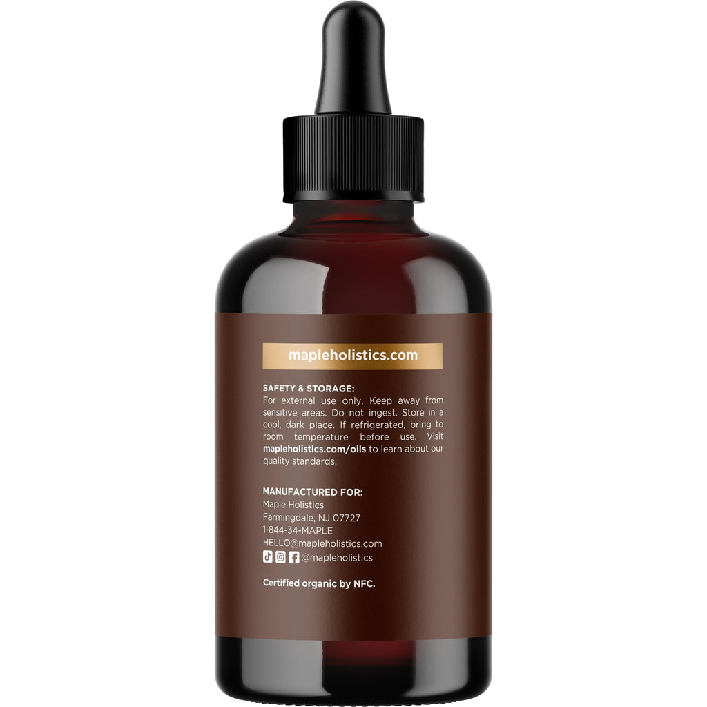 Organic Castor Oil Glass Bottle - 100% Pure Castor Oil Organic Cold Pressed Unrefined Glass Bottle - Extra Virgin Non GMO Hexane Free Cruelty Free Dermatologist Tested and USDA Certified (4 Fl Oz)