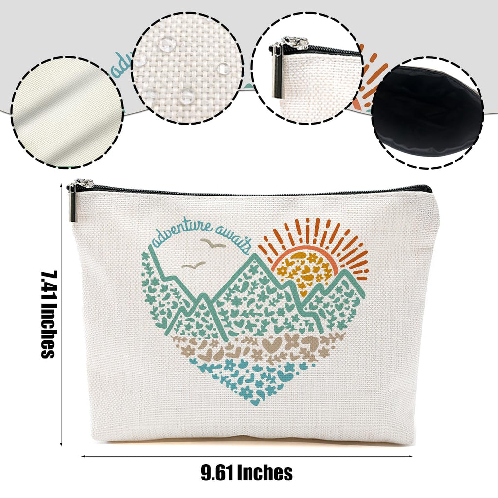 DHKG 4pcs Camping Gifts for Women Makeup Bag, Travel Essential Cosmetic Bag