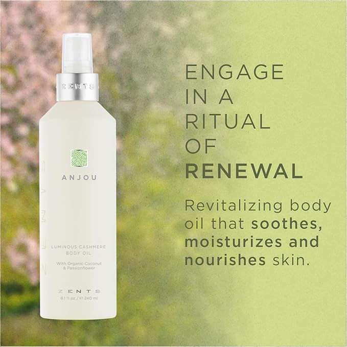 Zents Luminous Cashmere Body Oil (Oolong Fragrance) 8 fl oz