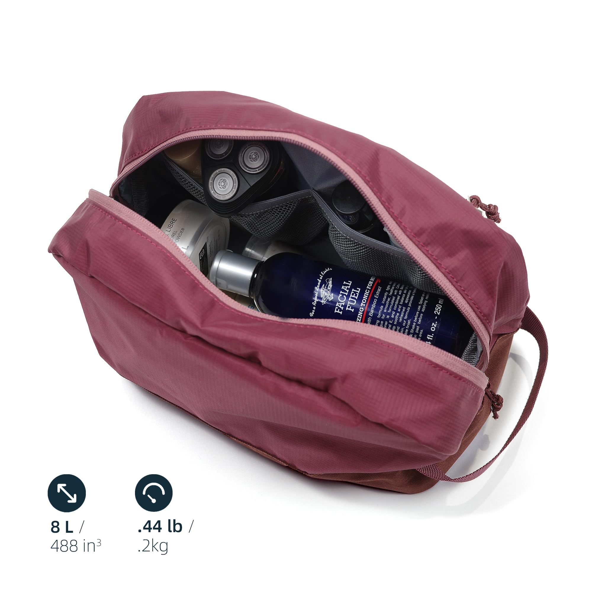 kalgoTeal Travel Toiletry Bag For Women, 8L Large Packing Cube with Waterproof TPU Wet/Dry Compartment