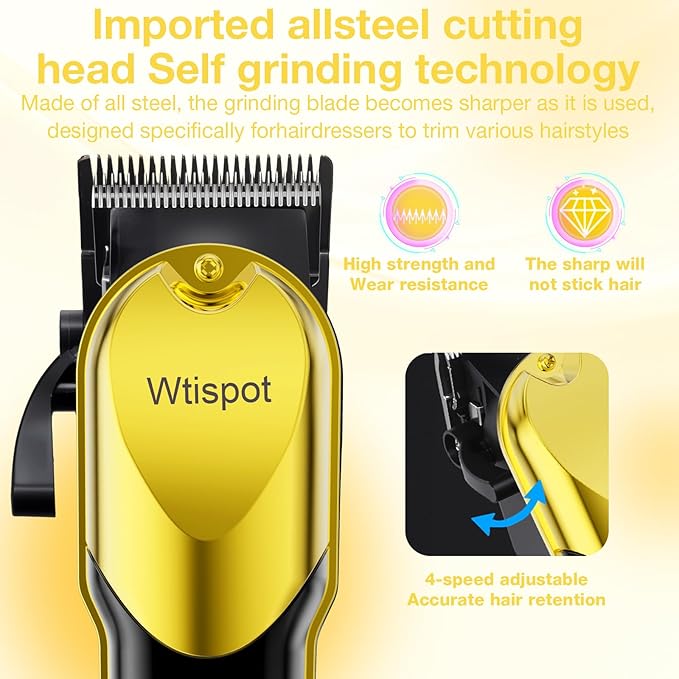 Hair Clippers for Men with LED Display, 3-Piece Cordless Grooming Kit with Hair Clipper, Beard Trimmer, Foil Shaver Complete Set for Home Barber
