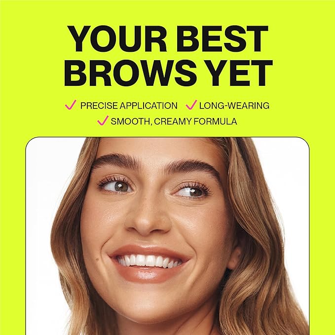 Loungeface Brow Pencil - Fine Tip, Smooth & Creamy, Long Wearing, Water Resistant - Buildable Looks: Natural to Bold Eyebrows - Vegan & Cruelty Free Women's Beauty, Eyebrow Filler Makeup (Black Brown)
