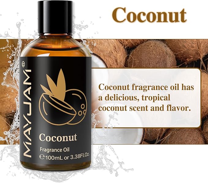 MAYJAM Coconut Fragrance Oil for Diffusers, 3.38FL.OZ
